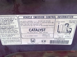 2003 HONDA CIVIC, BURGUNDY, EX, VTEC, 1.7L,  AT,  A25129